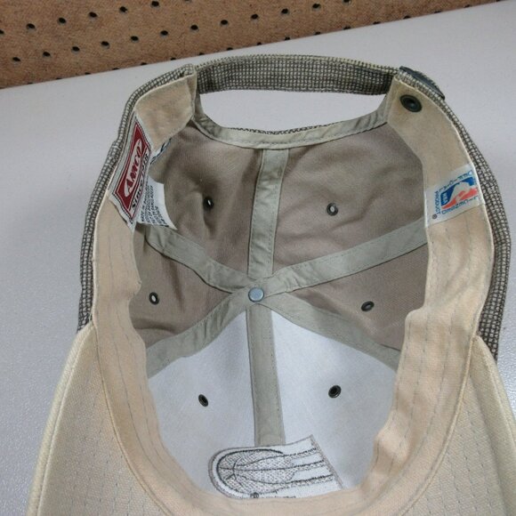Vintage ANNCO mens brown an khaki Indianpolis Pacers NBA strapback hat OS - Picture 4 of 8